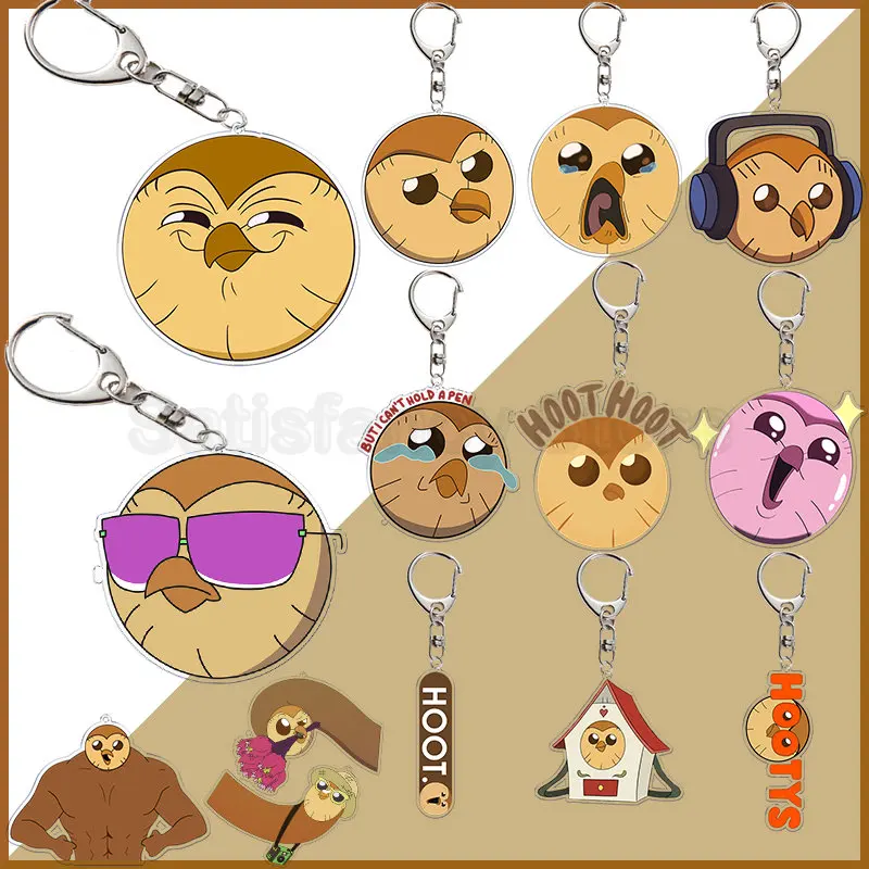 Home 22 - The Owl House Plush Hooty The Owl House Keychain KeyRing Key Chains Chaveiro Cute Cartoon Popular Cartoon Llaveros for Bag - The Owl House Plush