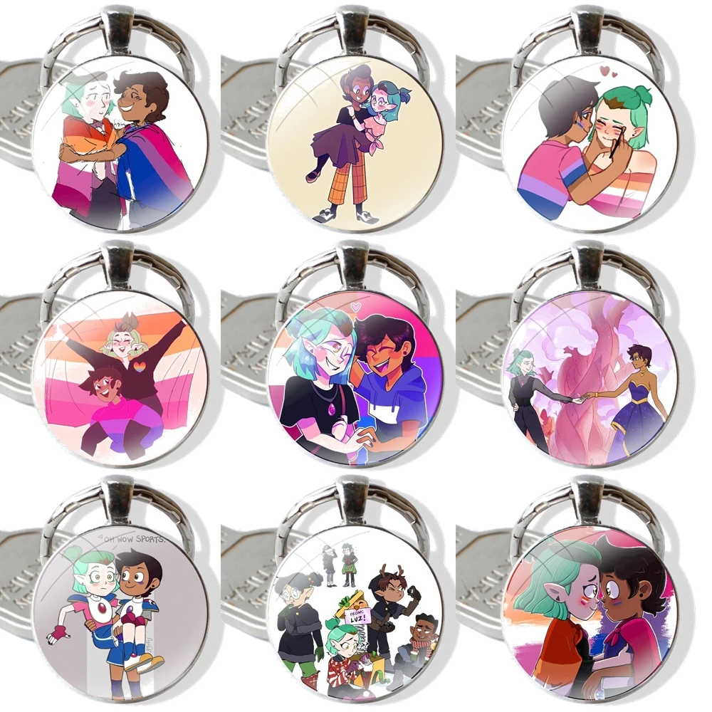 Home 18 - The Owl House Plush Lumity The Owl House Pride Design Fashion Design Cartoon Creative Glass Cabochon Keychain Pendant Car Key - The Owl House Plush